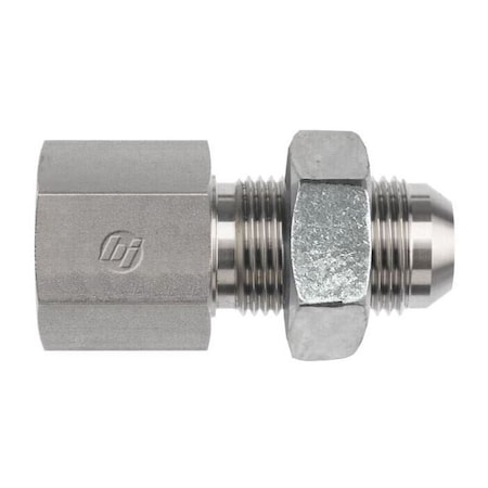 04FP-06MJ Blkhd Straight With Lock Nut